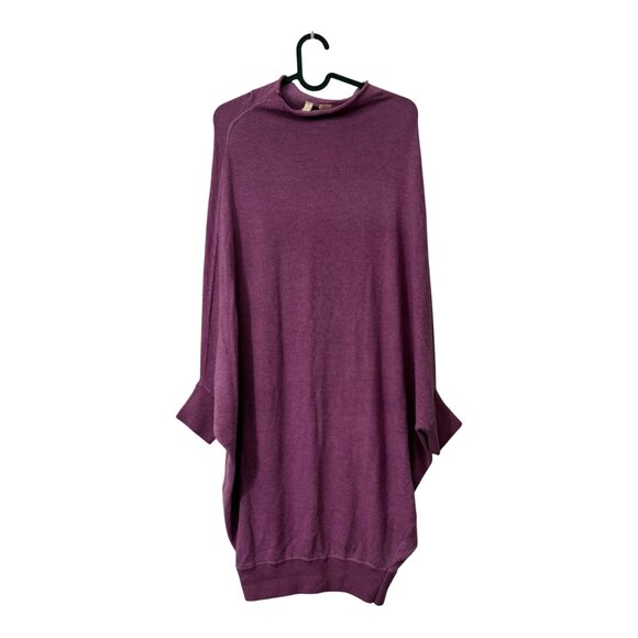 Anthropologie Moth Purple Alpaca Blend Dolman Sleeve Tunic Sweater Womens XSmall - Picture 1 of 5